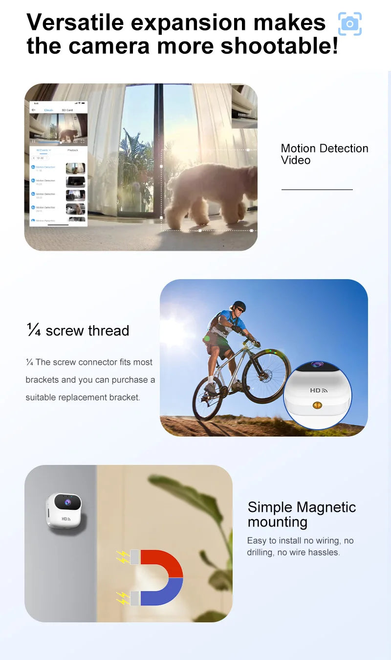 Ourlife A800 Mini Camera 1080P WiFi Smart Home Security Camera Monitor Camcorders Video Surveillance Camera With Motion Tracking by Tech-Home Store