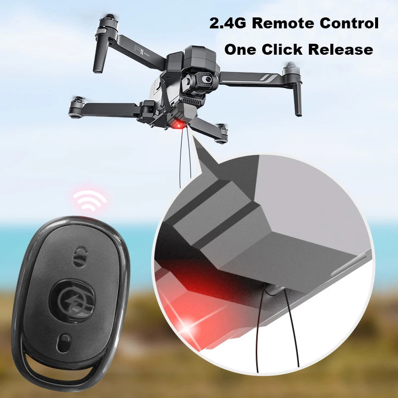 Universal Drone Airdrop Thrower System - Precise Payload Drops Up To 120 Meters With 2.4 GHz Remote by Tech-Home Store