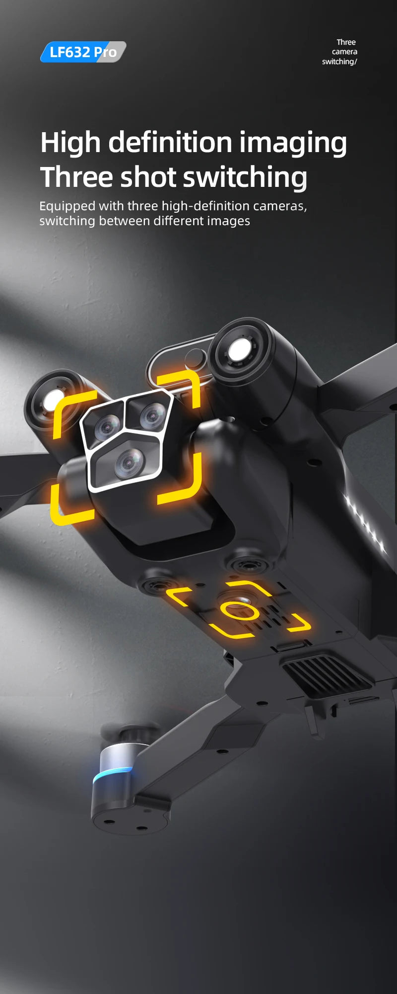 LF632 5G RC Drone Brushless Intelligent HD Dual Camera WIFI FPV Optical Flow Obstacle Avoidance Foldable Quadcopter Model Toys by Tech-Home Store