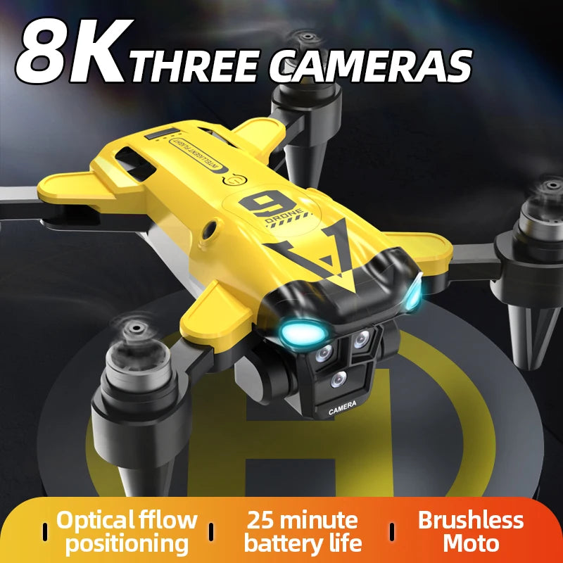 New B9 Pro RC Drone 4K 1080P Wide Angle Dual HD Camera Foldable Quadcopter WiFi FPV Altitude Hold， Long Endurance Drone - Equipped With Optical Flow Positioning And Dual High-definition Cameras, It Is The Perfect Gift For A by Tech-Home Store