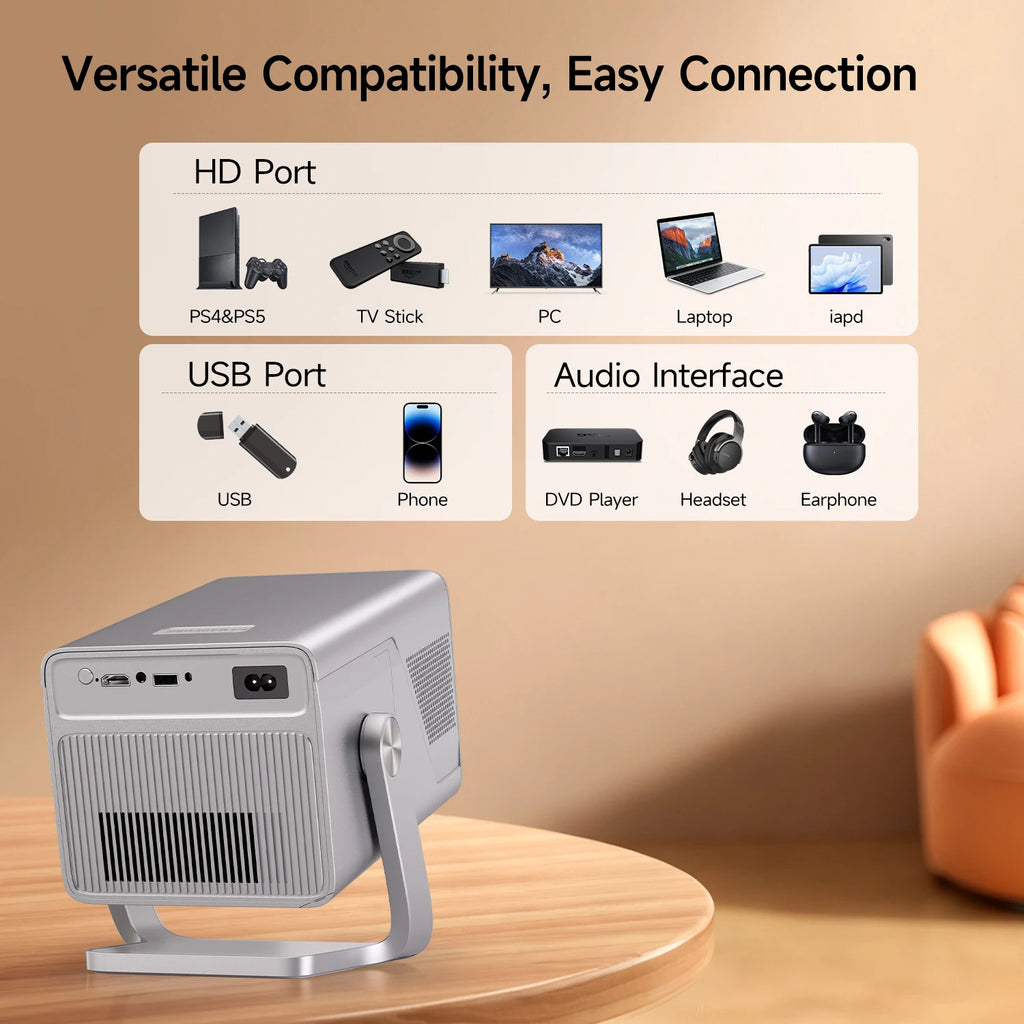 Magcubic X7 Projector - 1000 ANSI Brightness Native 1080p With 8K Support And Android 14 by Tech-Home Store