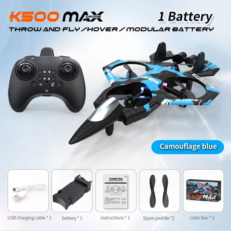 JCMO K500MAX Glider Flying Helicopter RC Hobby Jet Plane - 2.4GHz Stunt Ready With Easy Indoor Outdoor Setup by Tech-Home Store