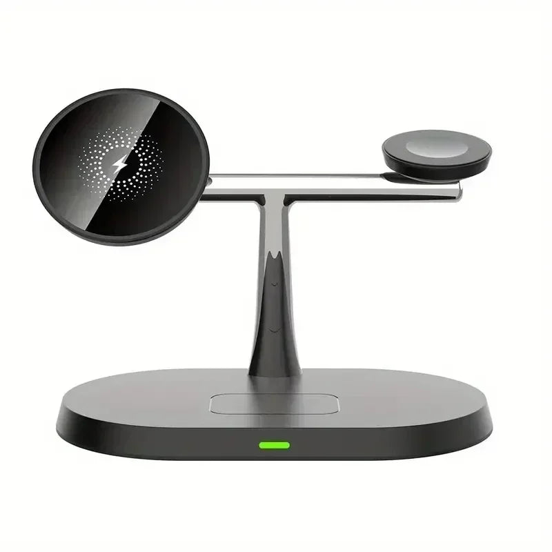 MagCharge Magnetic Wireless Charger Stand 3-In-1 For IPhone 12 Through 16 Pro Apple Watch And AirPods - 15W Fast Charging by Tech-Home Store