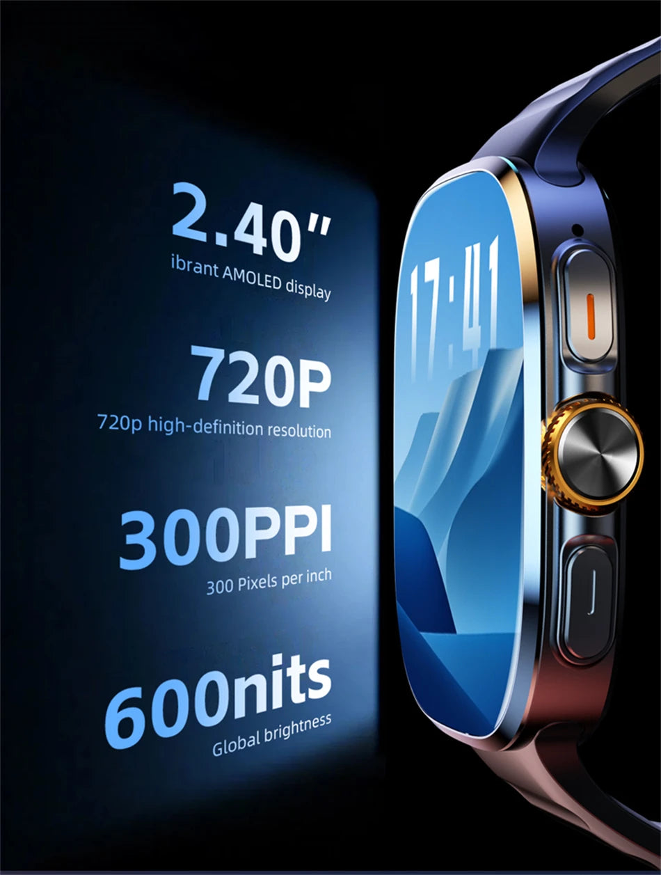 5G/4G Full Network Smart Watch 720*720 AMOLED Screen Video Call 16GB+256GB RAM 2100 MAH Battery Google Play WIFI GPS Smartwatch by Tech-Home Store