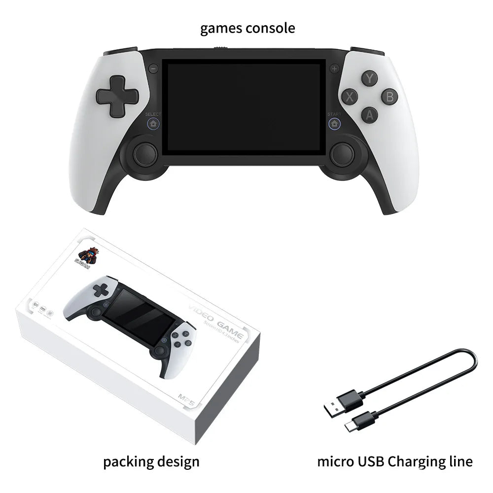 M25 Portable Handheld Game Console 64G/128G, Retro Video Gaming Console Built-in 20000+ Games 30+ Emulators, 4.3 Inch IPS Screen by Tech-Home Store