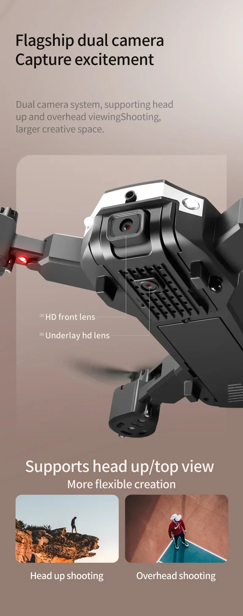 NovaTech G6 Drone - Dual Camera 5G Live Streaming Foldable GPS Quad With Obstacle Avoidance by Tech-Home Store