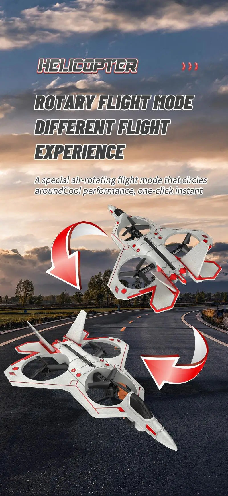 SkyTech AeroStunt Foam RC Plane - Beginner-Friendly 5-Channel Control For Easy Outdoor Flights by Tech-Home Store