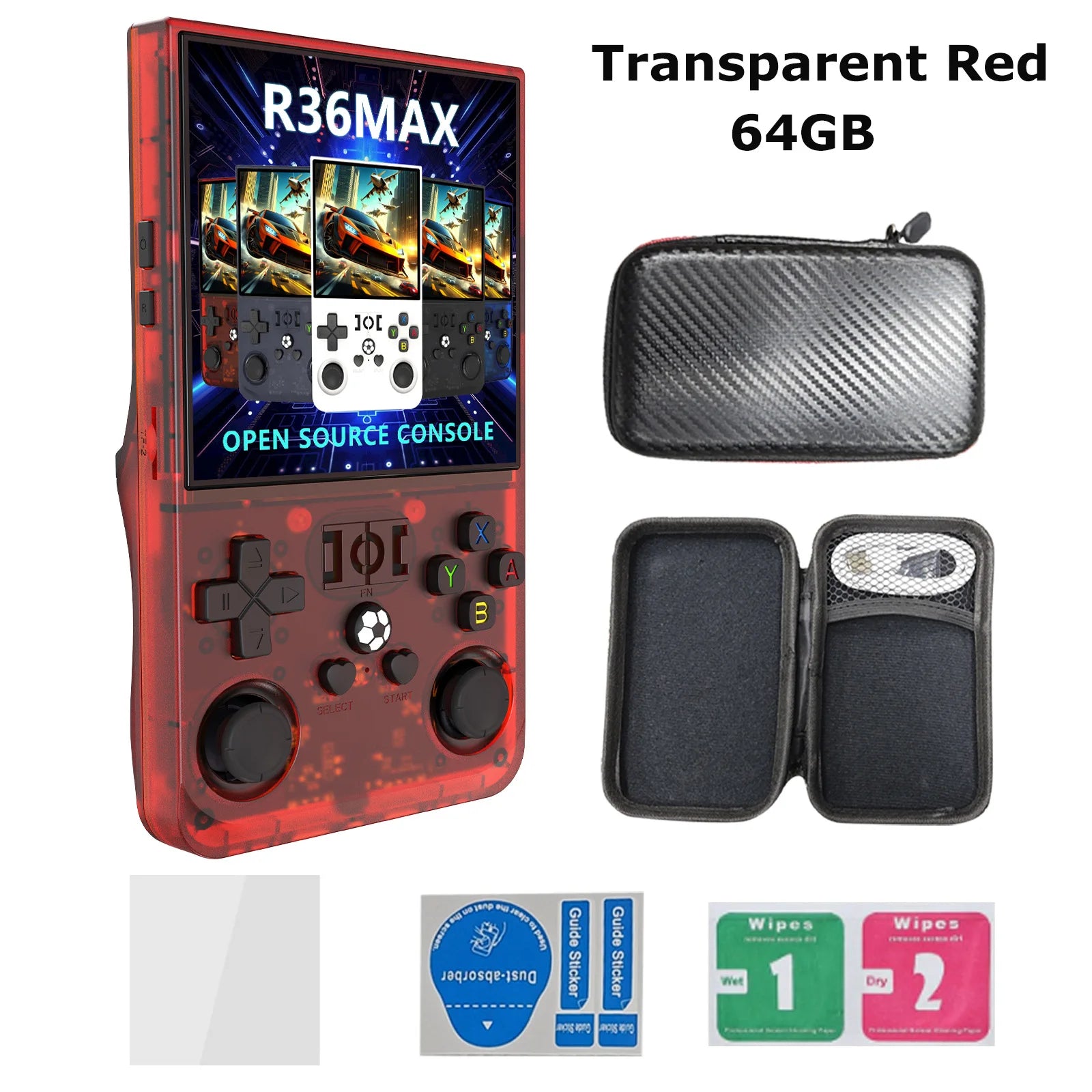 R36 Max Console Handheld Game Players 4inch IPS Screen Open Source Console Retro Pocket Video Player 64G/128G Up to 22000+ Games by Tech-Home Store