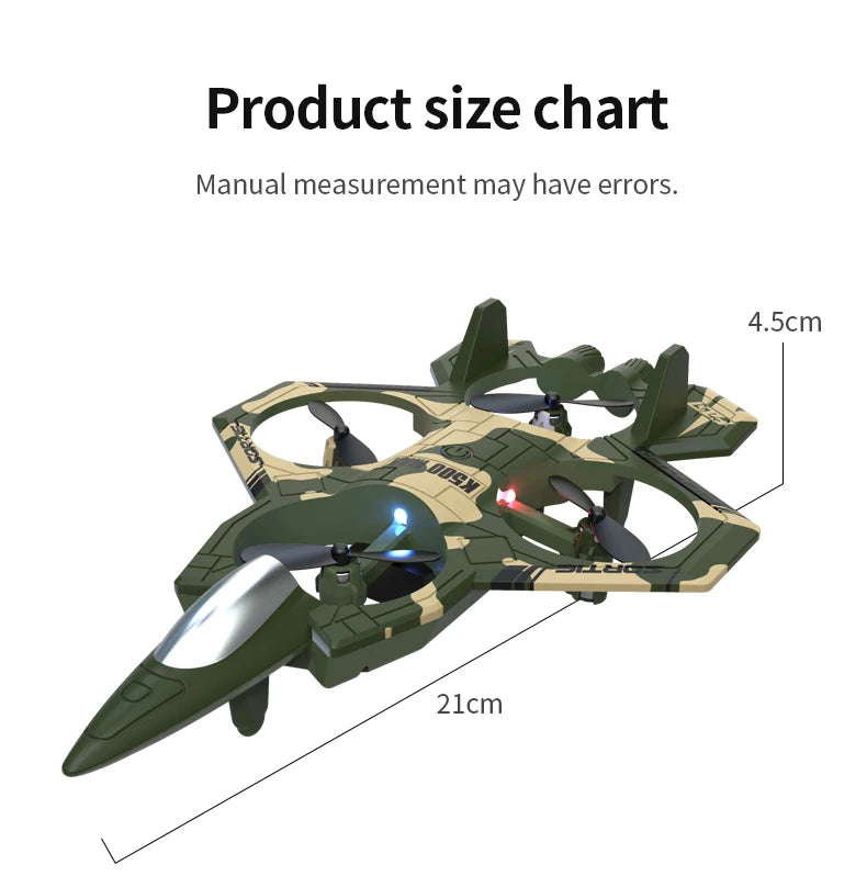 JCMO K500MAX Glider Flying Helicopter RC Hobby Jet Plane - 2.4GHz Stunt Ready With Easy Indoor Outdoor Setup by Tech-Home Store