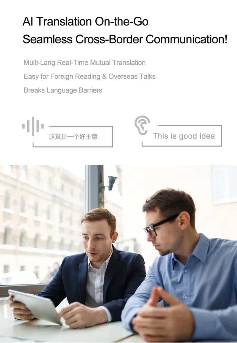 NovaTech VisionGlass 4K AI Smart Glasses - 800W Pixel Camera and Real Time Translation in 75 Languages by Tech-Home Store