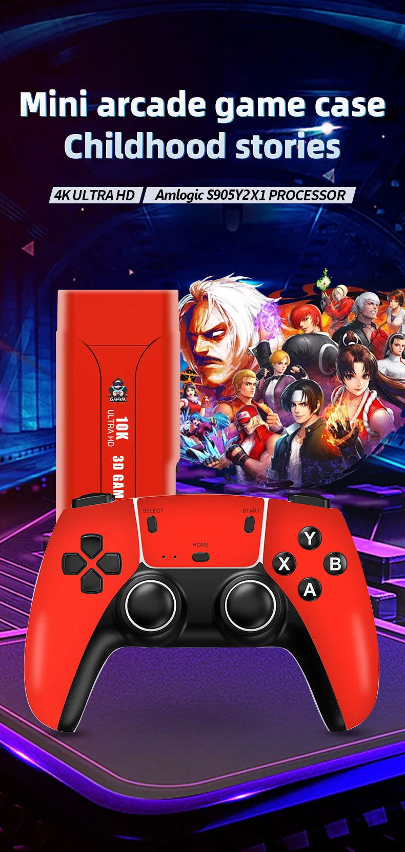 G1 Dual System 8K WIFI 2.4G/5G 3D Game Stick Retro Video Games Console Android 13.0 Game TV Box 64G Oubler Rocker 28000+ Games by Tech-Home Store