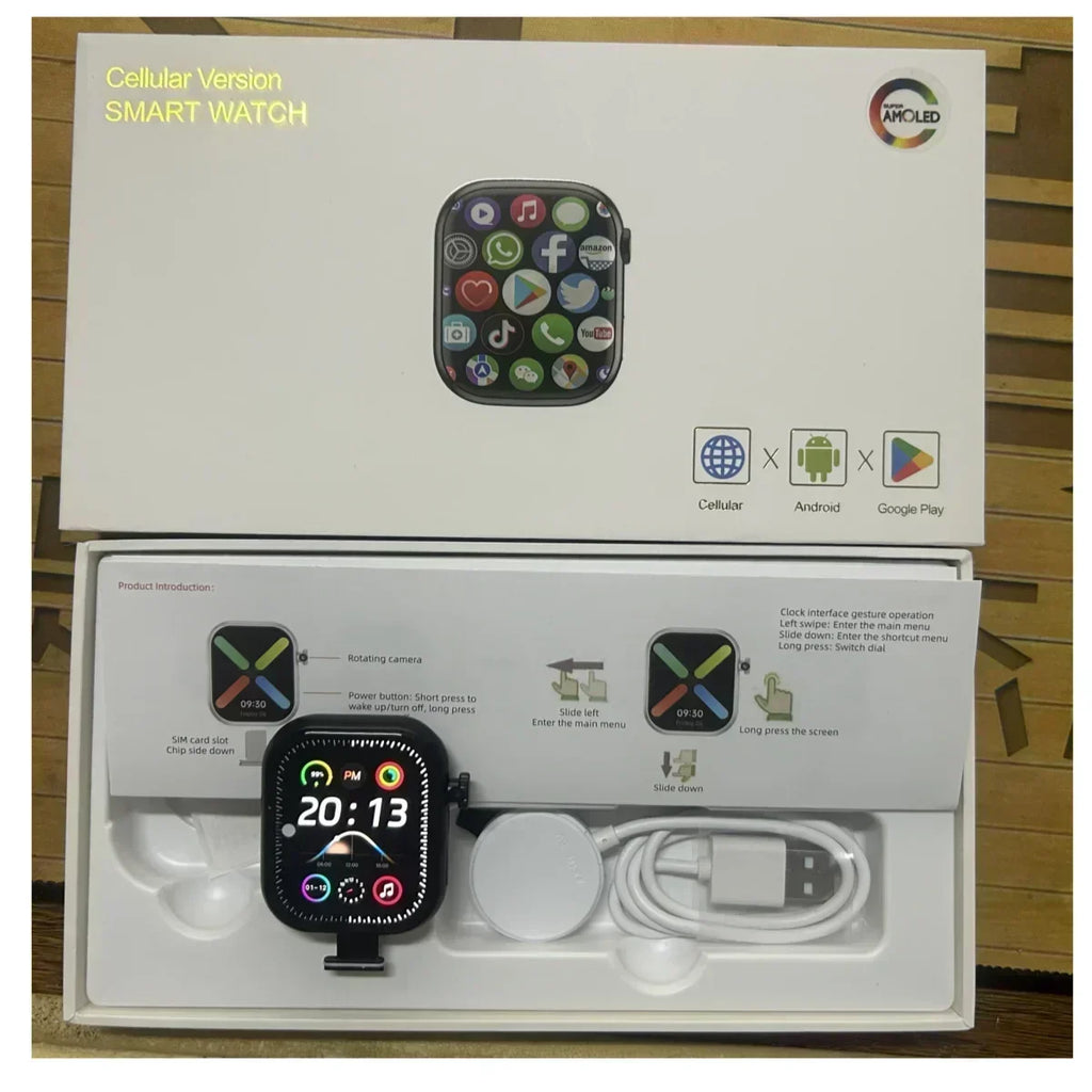 5G Android Smartwatch VP29 4G/5G LTE Sim Card GPS WIFI 2.29 inch Rotary Camera NFC health monitoring GPS WIFI App Store by Tech-Home Store