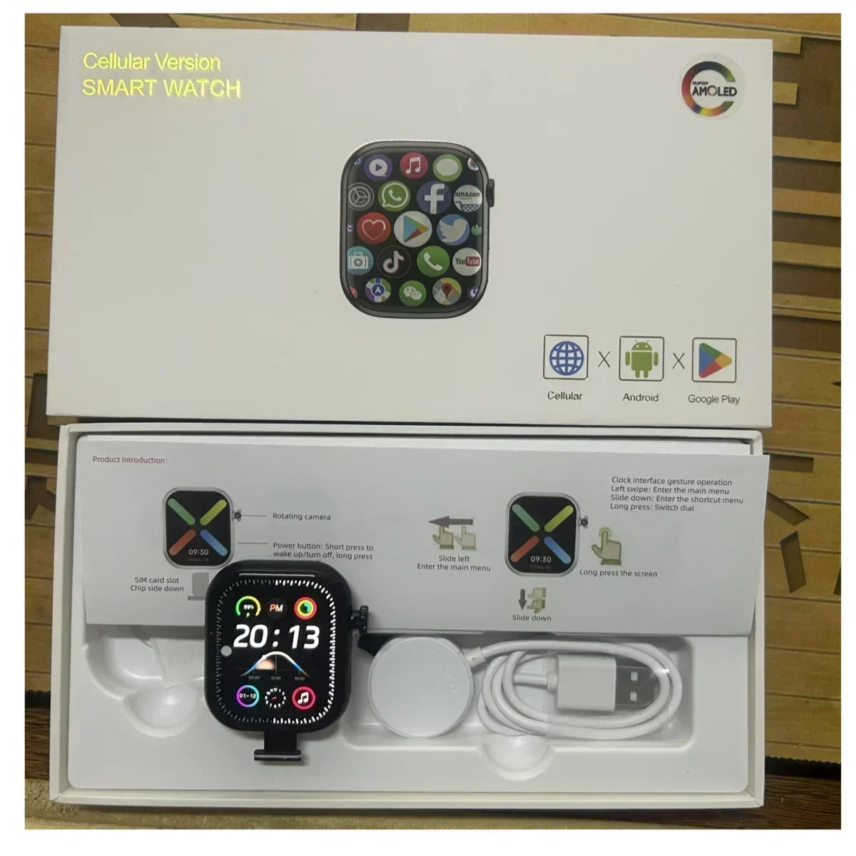 5G Android Smartwatch VP29 4G/5G LTE Sim Card GPS WIFI 2.29 inch Rotary Camera NFC health monitoring GPS WIFI App Store by Tech-Home Store