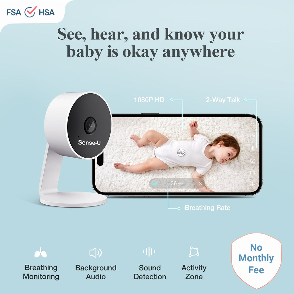 SmartGuard AI Indoor Cam - Real Time Motion Alerts and Clear Day Night HD Quality Video by Sense-U