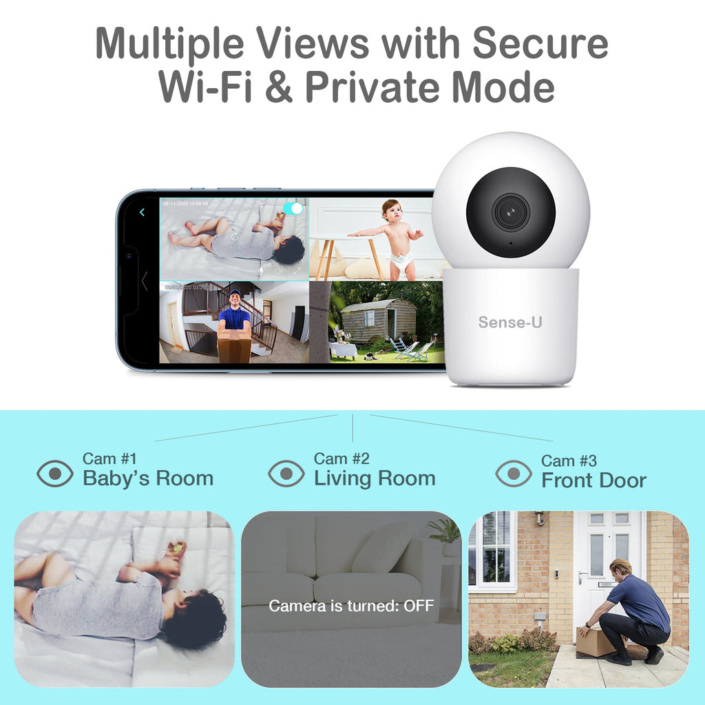 SecureView AI 2K PTZ Cam - AI Powered Home Security With 2K Clarity, PTZ Control, And Smart Alerts by Sense-U