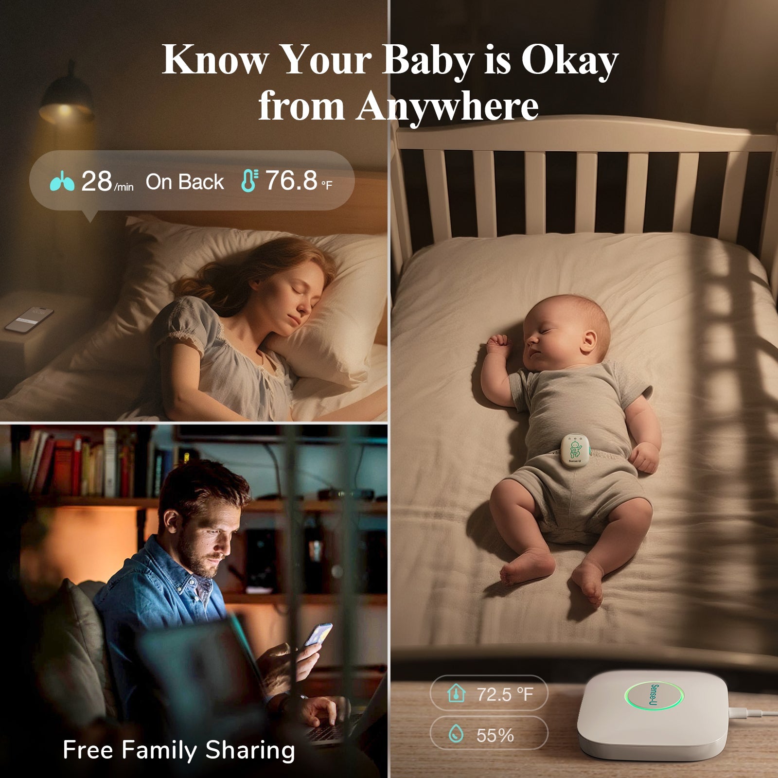 Pro Baby Monitor - Real Time Wireless Video And Audio Monitoring With Secure Encrypted Transmission by Sense-U
