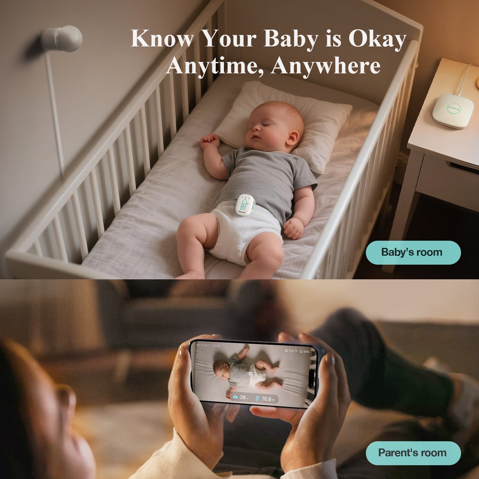Pro Baby Monitor - Real Time Wireless Video And Audio Monitoring With Secure Encrypted Transmission by Sense-U