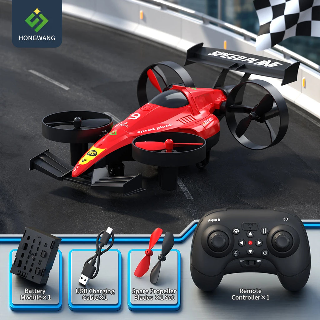 2-in-1 Land-Air Dual Dual RC Quadcopter & RC Drift Car 2.4G Remote Control Airplane One-Key Roll 360° Flips Electric RC Toys by Tech-Home Store