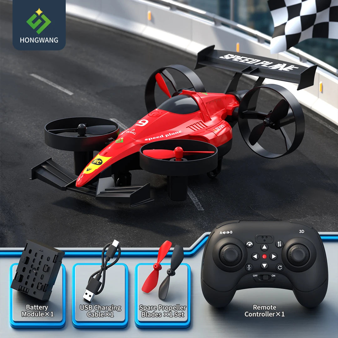 2-in-1 Land-Air Dual Dual RC Quadcopter & RC Drift Car 2.4G Remote Control Airplane One-Key Roll 360° Flips Electric RC Toys by Tech-Home Store