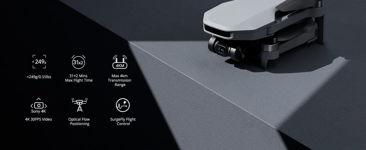 Potensic C0 Single Axis Gimbal 4K GPS Drones Professional Under 249g Max 4-KM for Adults and Beginners ATOM SE by Tech-Home Store
