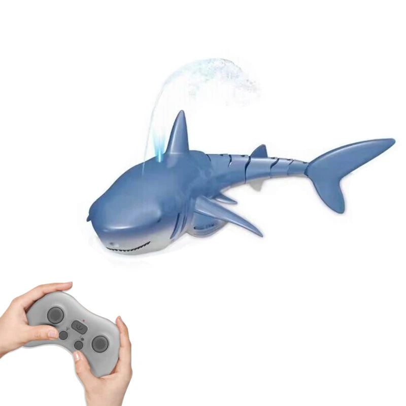 Smart Rc Shark whale Spray Water Toy Remote Controlled Boat ship Submarine Robots Fish Electric Toys for Kids Boys baby Children by Tech-Home Store