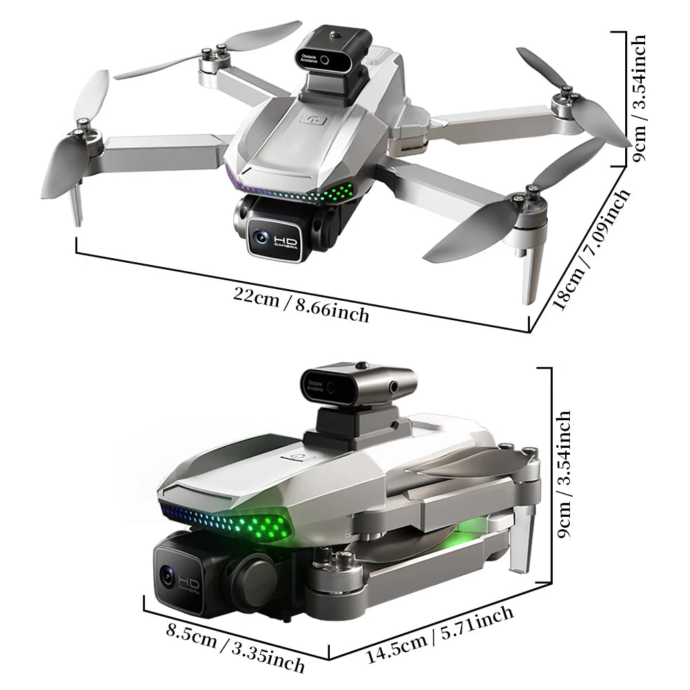 S50 PRO GPS Drone with 2 Batteries, 4.5-inch Large Screen Remote, Real-Time HD Camera, Obstacle Avoidance, Extended Flight Time by Tech-Home Store