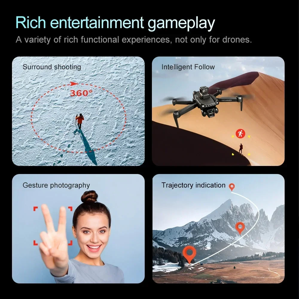Lenovo V198 MAX GPS Drone 8K Profesional 4K HD Camera Brushless Laser Obstacle Avoidance Foldable Quadcopter Aerial Optical by Tech-Home Store