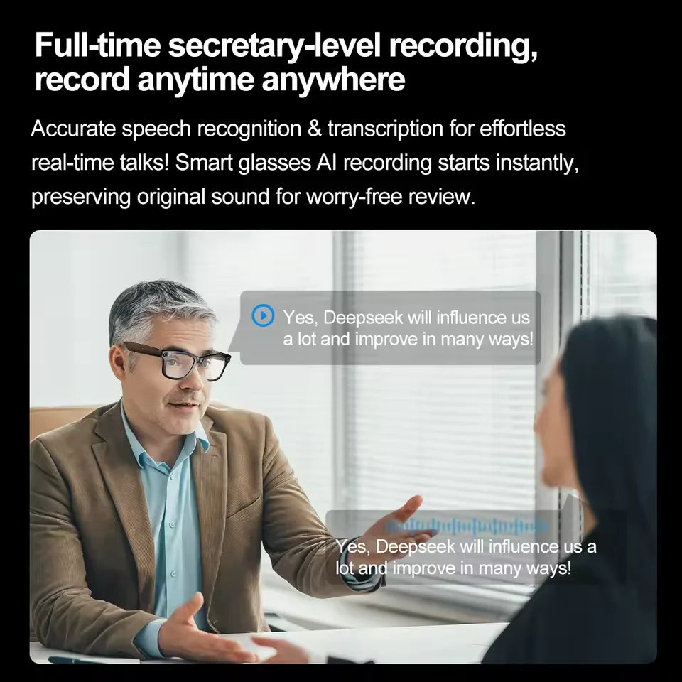 New 800W Camera AI Glasses Men Color-Changing Smart Translation Glasses Photo Video Recording Waterproof Call Smart Sunglasses by Tech-Home Store