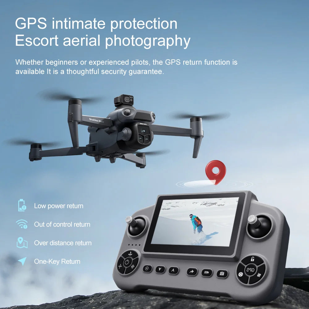V918 Max Drone Laser Obstacle Avoidance 8K GPS Professional Camera FPV 3000M RC Quadcopter with LCD Screen Remote Control Gifts by Tech-Home Store