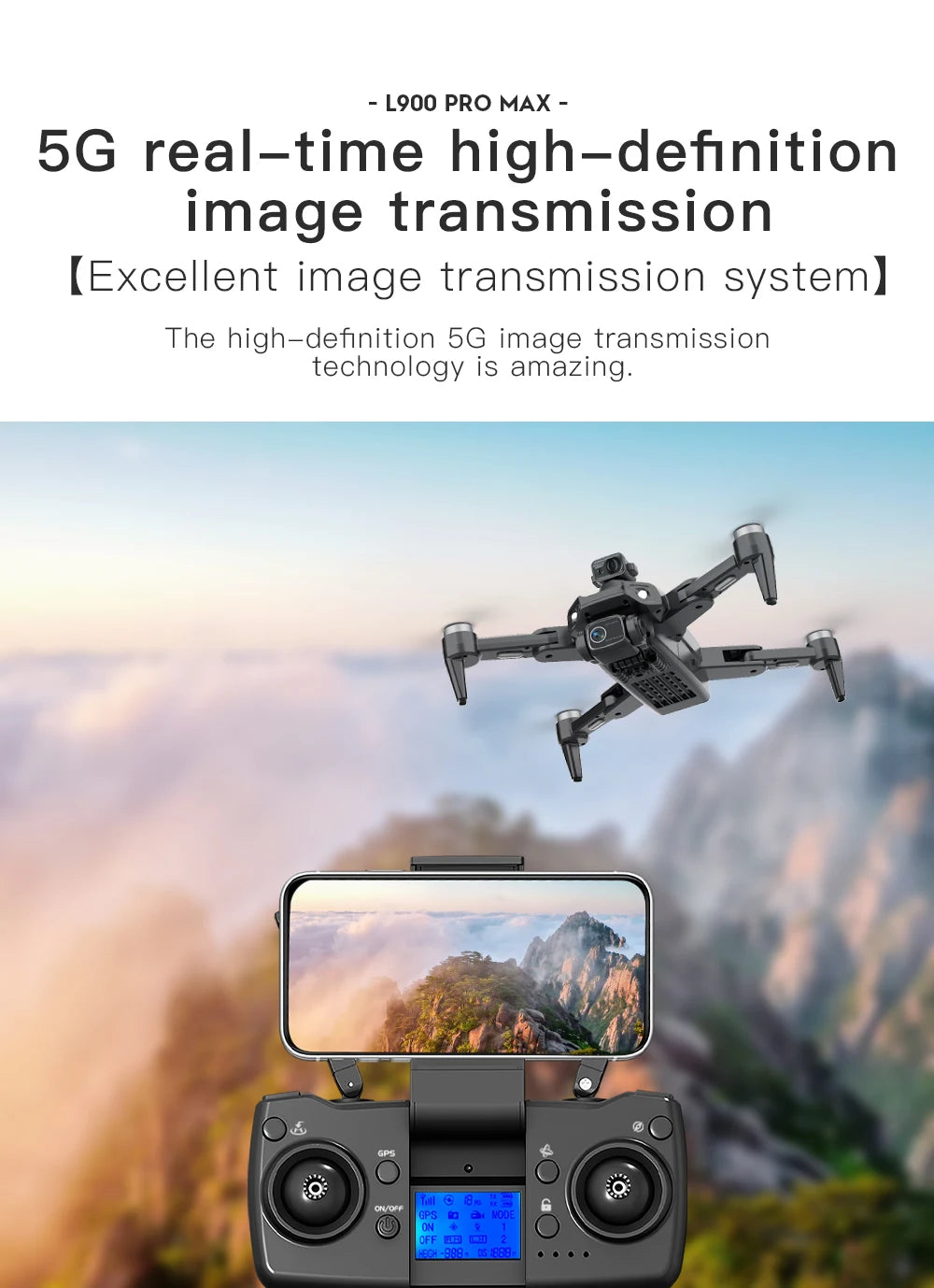 L900 PRO MAX 360 Degree Obstacle Avoidance GPS Drone - Dual 4K Cameras, 5G WiFi FPV, Foldable RC Quadcopter by Tech-Home Store