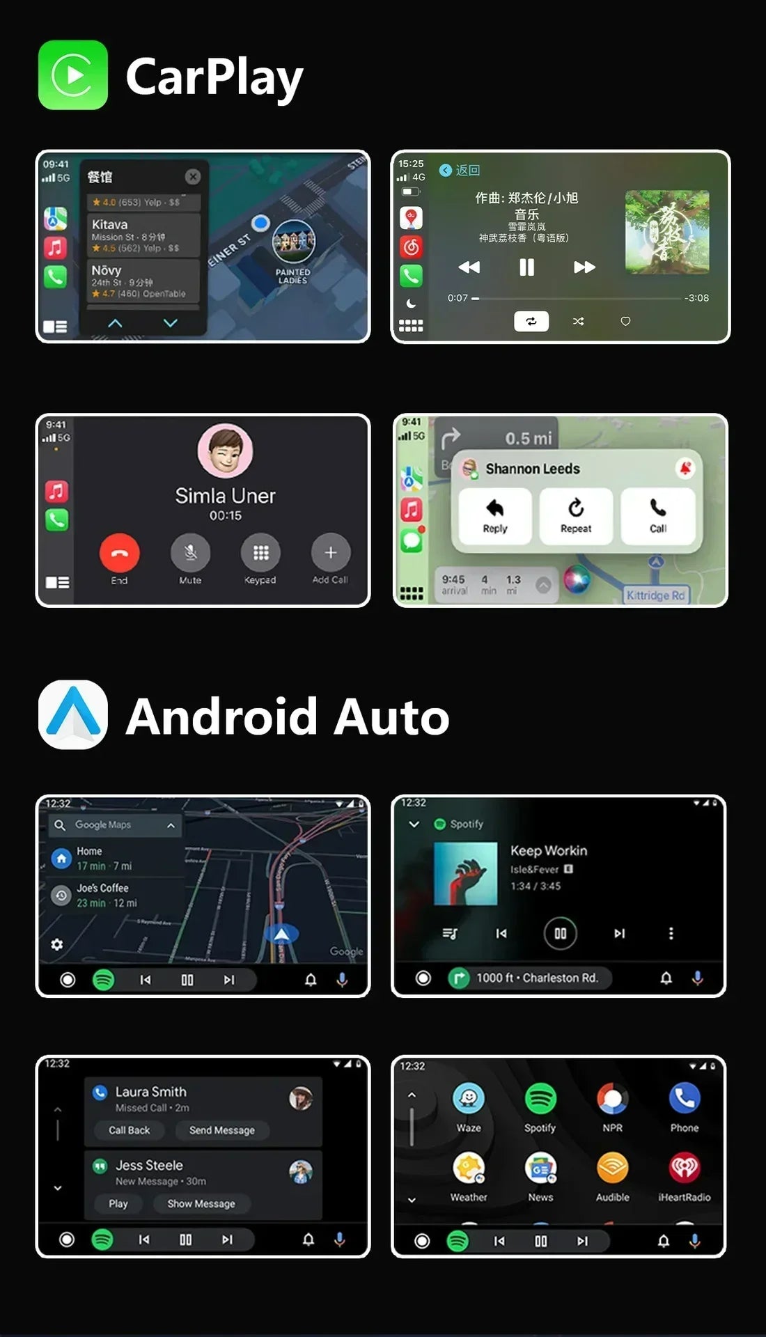 2025 New Andriod 12.0 Video Box Wireless Android Auto & Wireless Carplay 3in1 Smart Multimedia Adapter Built-in Netflix YouTube by Tech-Home Store