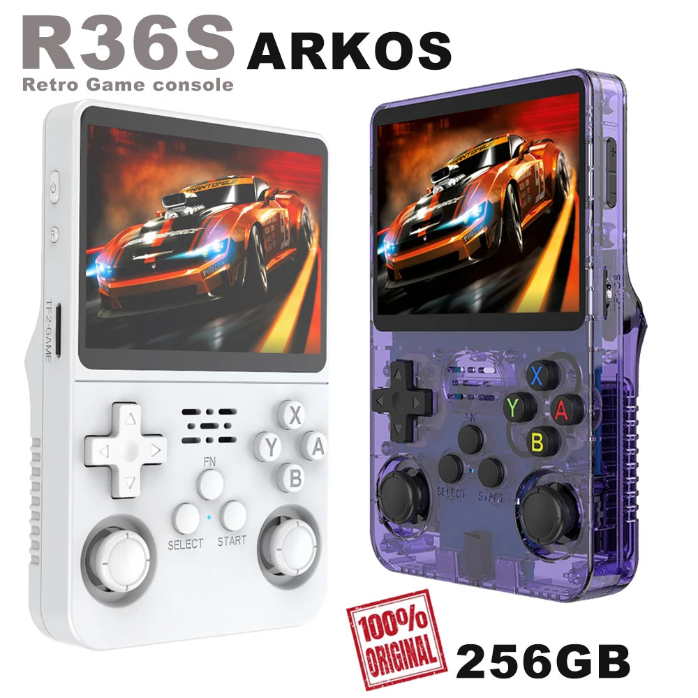 BOYHOM 256G Open Source R36S Retro Game Console - 3.5" IPS Portable Linux ARKOS Handheld | Best Gaming Gift (64G/128G Options) by Tech-Home Store