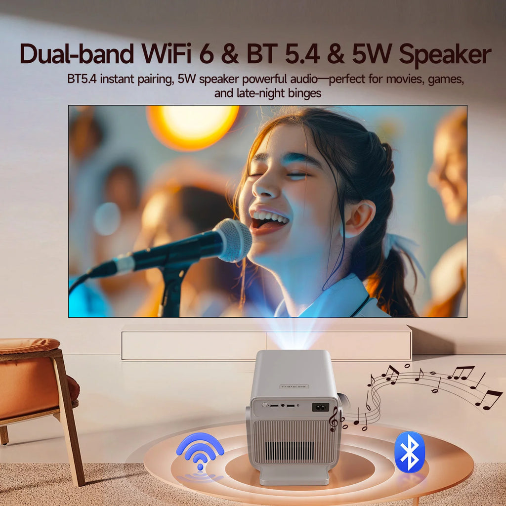 Magcubic X7 Projector - 1000 ANSI Brightness Native 1080p With 8K Support And Android 14 by Tech-Home Store