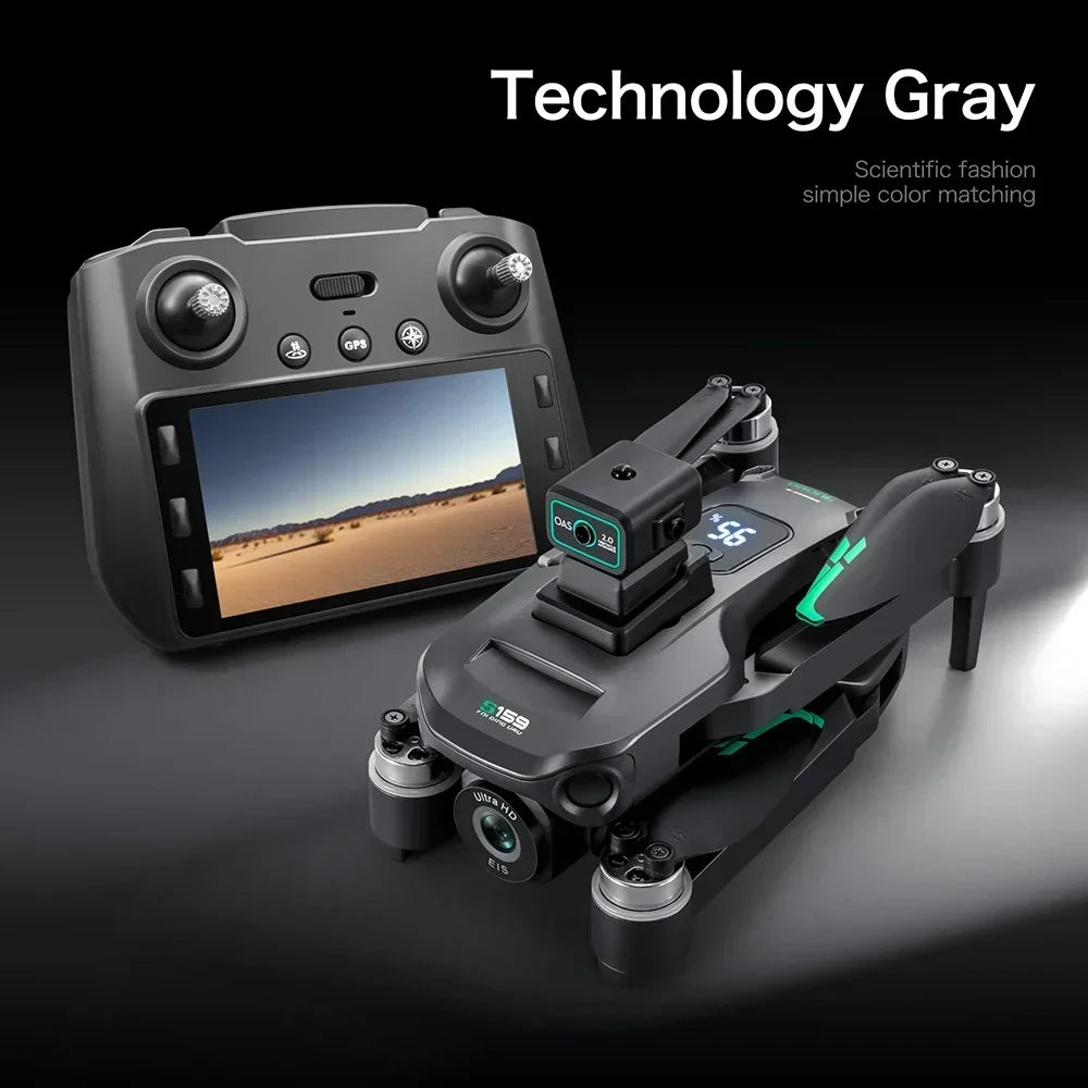 S159 GPS Drone 8K HD Dual Camera Professional 360° Obstacle Avoidance Brushless Foldable Quadcopter with Screen 5G WiFi Dron Toy by Tech-Home Store