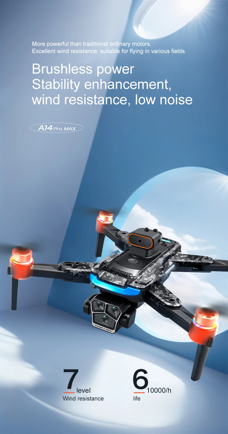 SkyTech A14 Pro Max Drone - Dual 8K HD Cameras With 5G WiFi GPS And Brushless Motors by Tech-Home Store