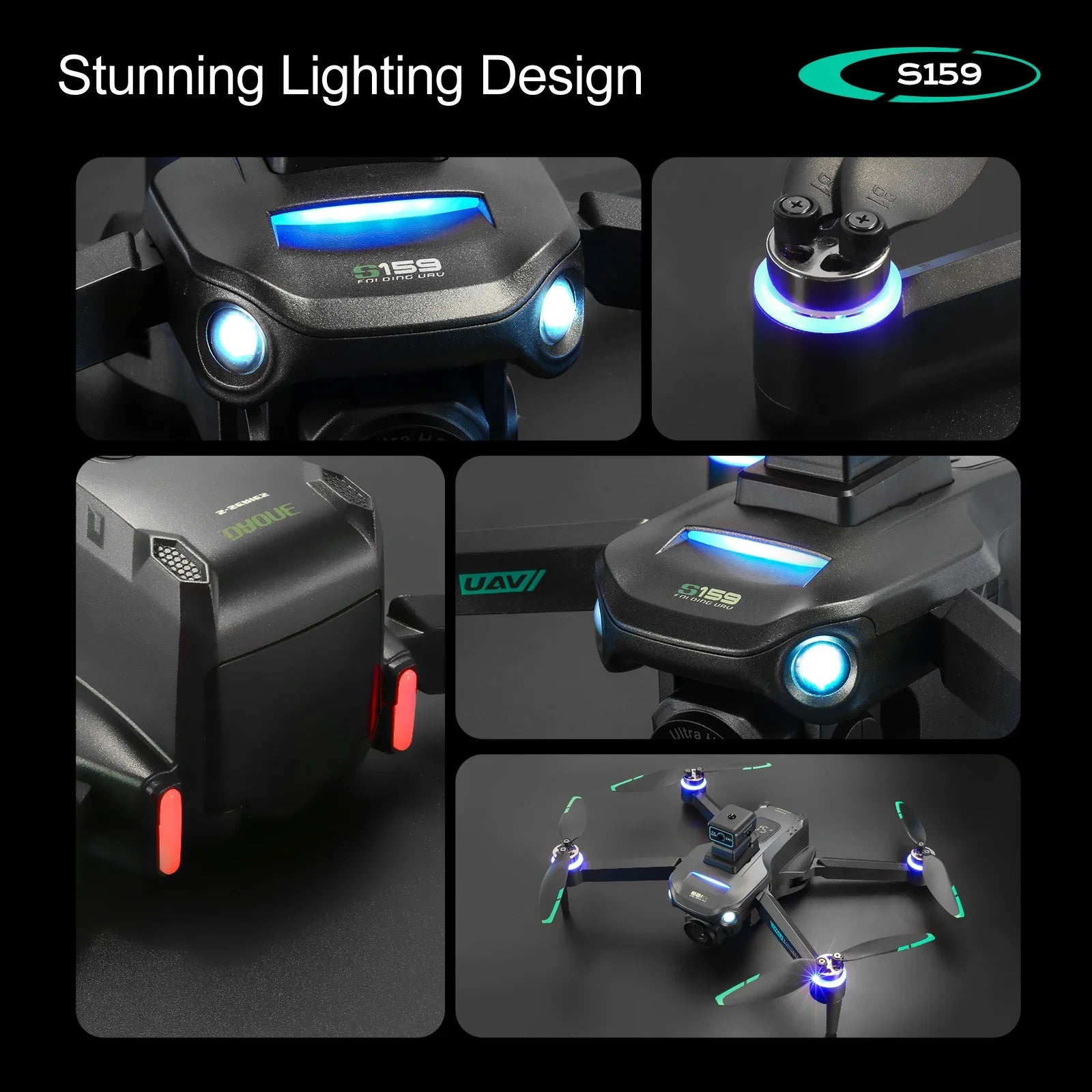 S159 GPS Drone 8K HD Dual Camera Professional 360° Obstacle Avoidance Brushless Foldable Quadcopter with Screen 5G WiFi Dron Toy by Tech-Home Store