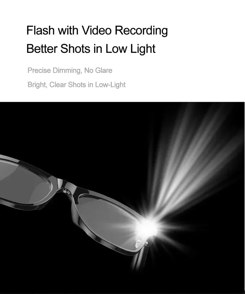 NovaTech VisionGlass 4K AI Smart Glasses - 800W Pixel Camera and Real Time Translation in 75 Languages by Tech-Home Store