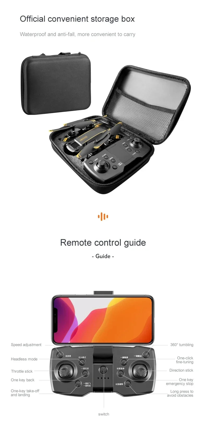 NovaTech G6 Drone - Dual Camera 5G Live Streaming Foldable GPS Quad With Obstacle Avoidance by Tech-Home Store