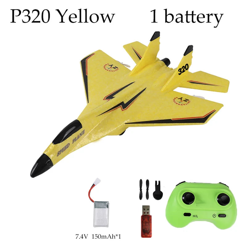 Parkten 2.4G 2CH Glider RC Ariplane P320 Fixed Wing Fighter Aircra Hand Throwing Foam Outdoor Toys For Boys Birthday Gift by Tech-Home Store