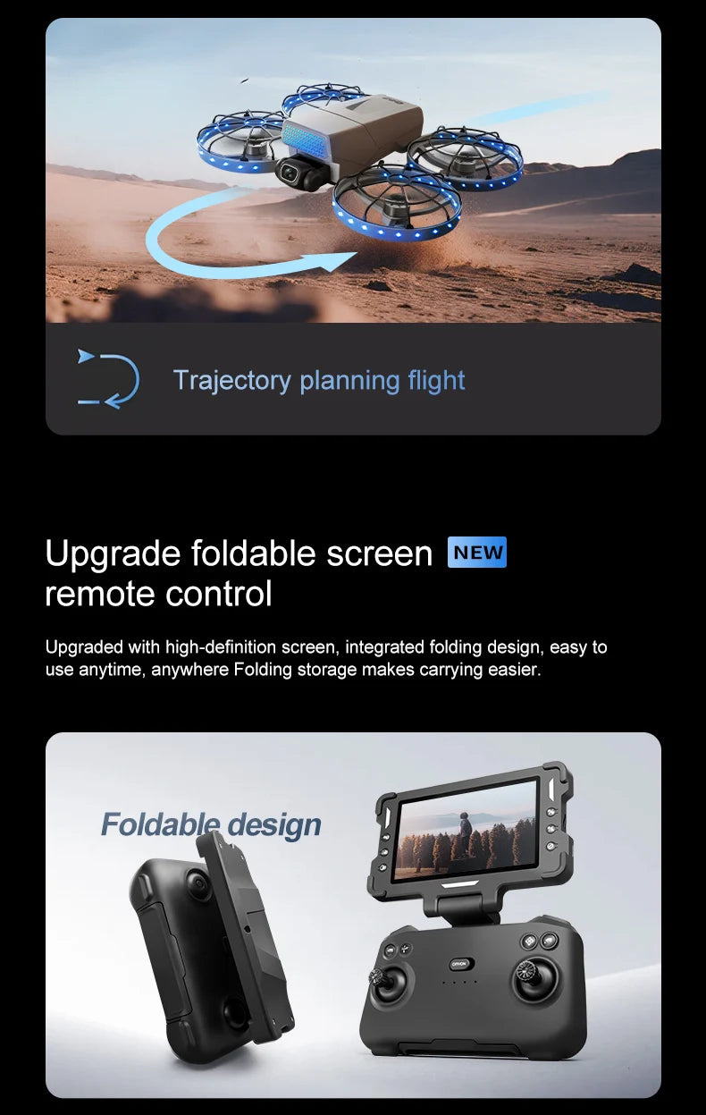 Mini 4 Pro Drone - Foldable Brushless Servo Gimbal Dual Camera For Stable 4K Aerial Photography by Tech-Home Store