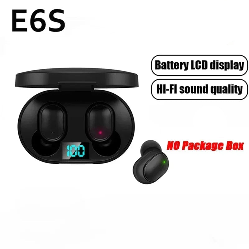 E6S Wireless Bluetooth Earphones TWS Bluetooth Headset Wireless Earbuds Noise Cancelling Earphones with Microphone Headphones by Tech-Home Store