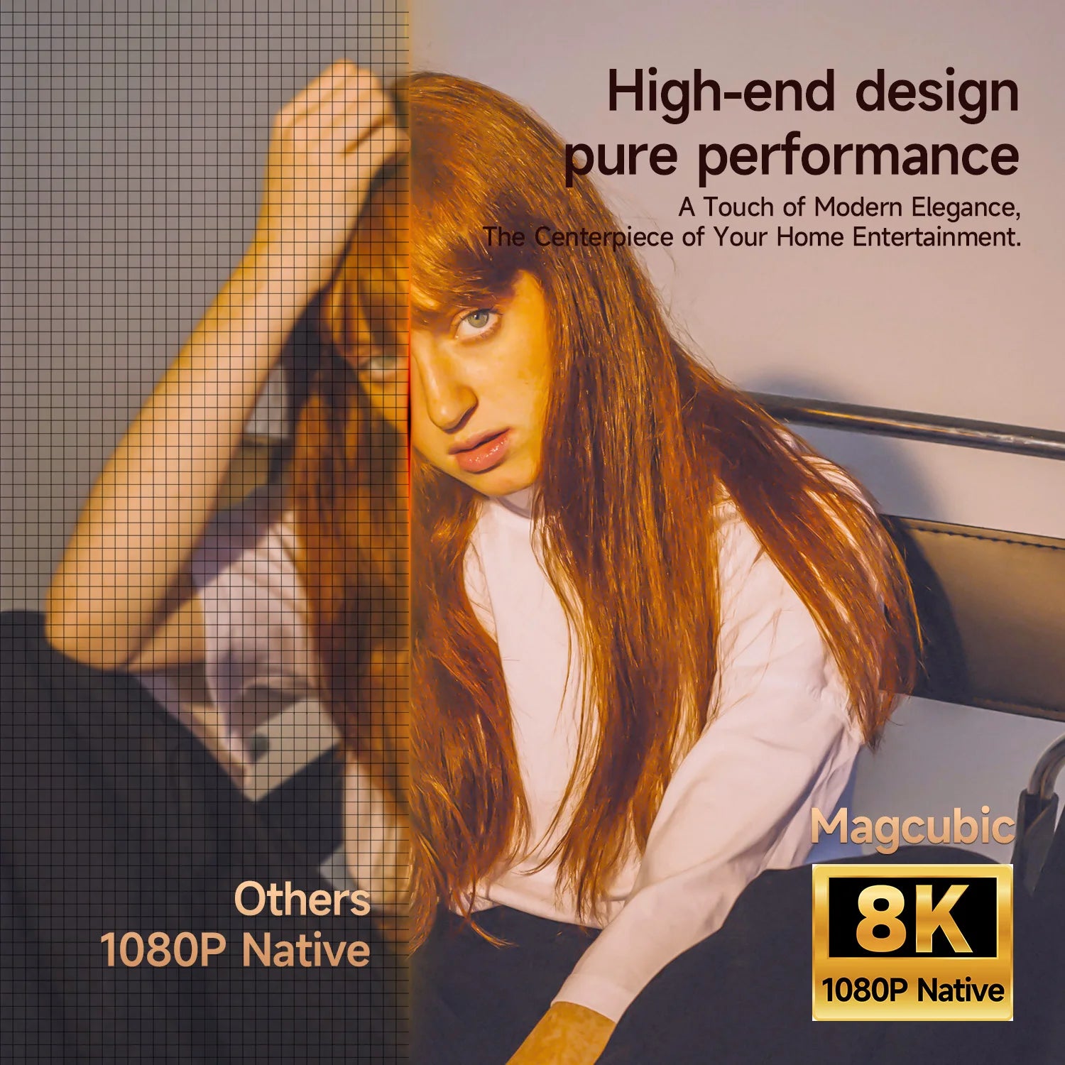 Magcubic 8K Support HD 1080P 1000ANSI X7 Projector With 5W Speaker