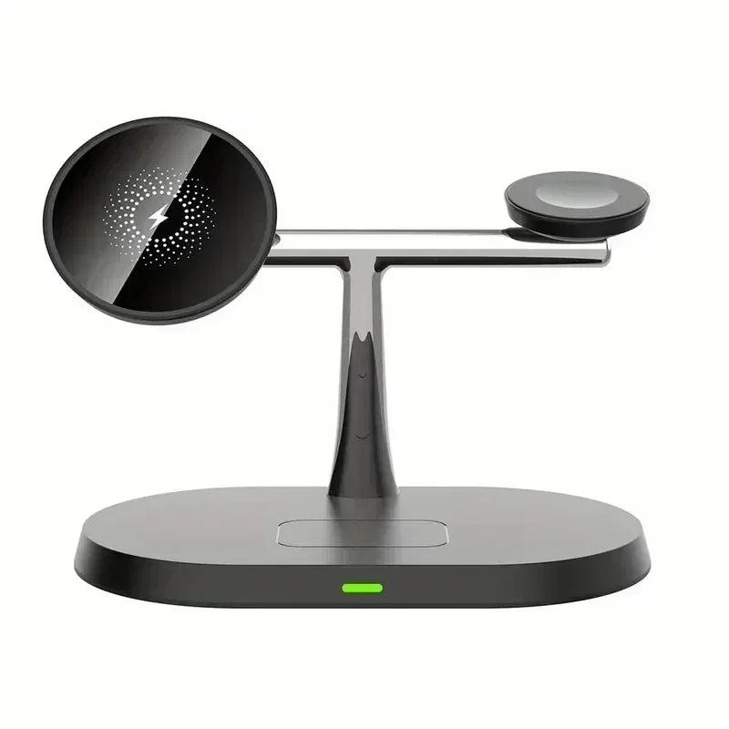 MagCharge Magnetic Wireless Charger Stand 3-In-1 For IPhone 12 Through 16 Pro Apple Watch And AirPods - 15W Fast Charging by Tech-Home Store
