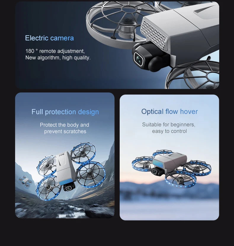 Mini 4 Pro Drone - Foldable Brushless Servo Gimbal Dual Camera For Stable 4K Aerial Photography by Tech-Home Store
