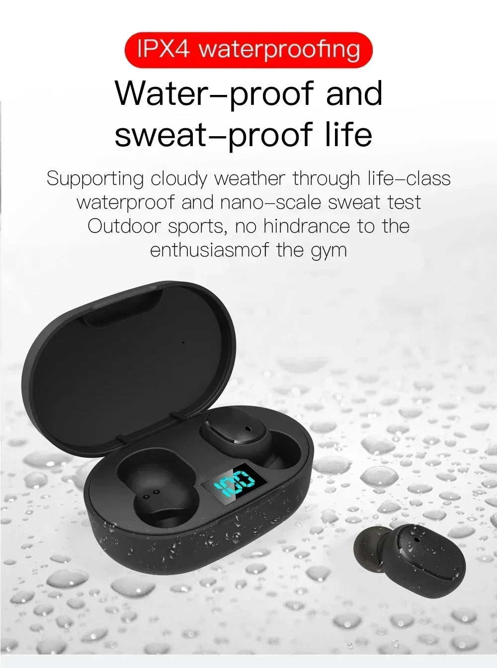 E6S Wireless Bluetooth Earphones TWS Bluetooth Headset Wireless Earbuds Noise Cancelling Earphones with Microphone Headphones by Tech-Home Store