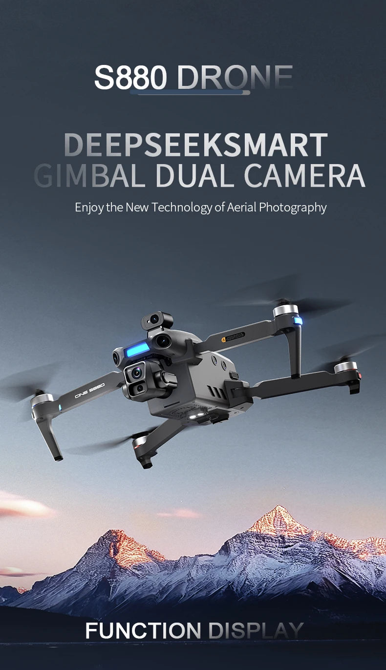 S880 Pro Max Professional GPS Drone - 8K Camera, 3 Axis Gimbal, 5G WiFi, Brushless by Tech-Home Store