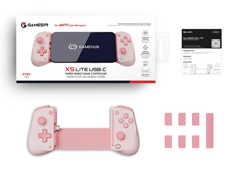 GameSir X5 Lite Mobile Phone Gamepads for iPhone 16 15 Series iPad Mini Android Tablet Controller Hall Effect Joysticks Design by Tech-Home Store