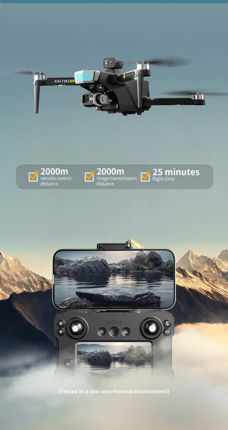 KAITWO PRO Drone - 8K Cinematic Capture With 5G Live Control And 360 Degree Laser Obstacle Avoidance by Tech-Home Store