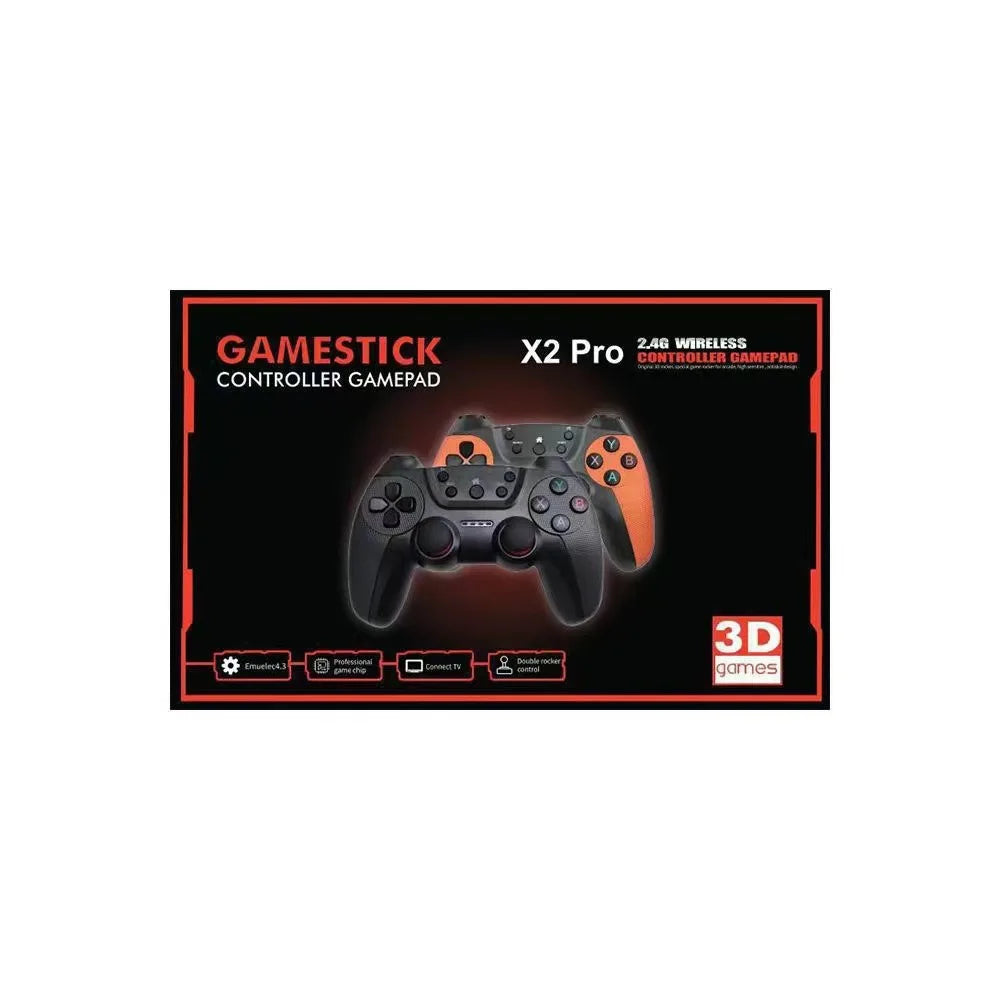 X2 Retro Game Stick 4K Video Game Console 40000+ Games,40+ Emulators,HD Output 2 Wireless Controllers,Plug and Play,TV/Computer by Tech-Home Store