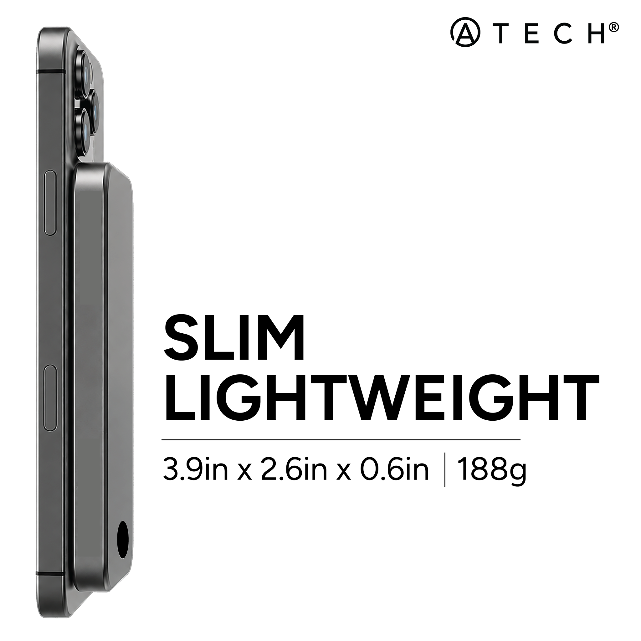 Slim 10000mAh Magnetic Power Bank by ATECH